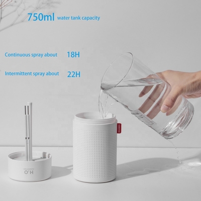 750ml होम अल्ट्रासोनिक एयर ह्यूमिडिफ़ायर नैनो एटमाइज़ेशन 2000mAh होम
