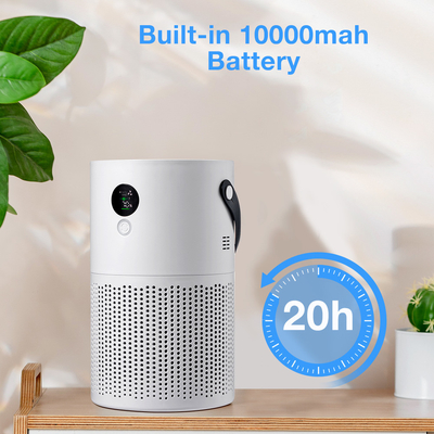 10000mAh घरेलू वायु शोधक AP01 स्मार्ट H13 ट्रू हेपा व्हाइट