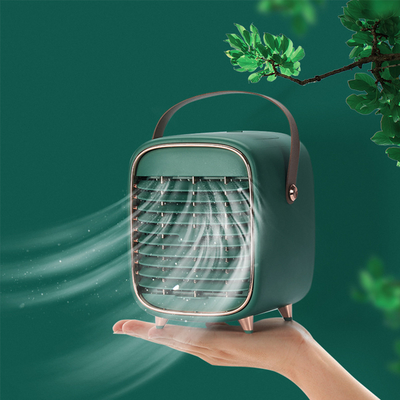 मिनी रिचार्जेबल टेबल फैन 5V पोर्टेबल एयर कंडीशनर कूलर स्प्रे मिस्ट फैन