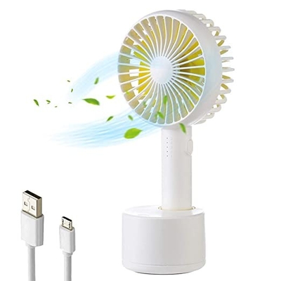 ऑसिलेटिंग बेस मिनी पोर्टेबल हैंडहेल्ड फैन 2000mAh 4W रिचार्जेबल डेस्क फैन
