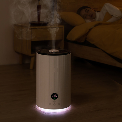 यूवी बंध्याकरण घूर्णन अल्ट्रासोनिक वायु Humidifier 5L बड़ी क्षमता गर्म धुंध
